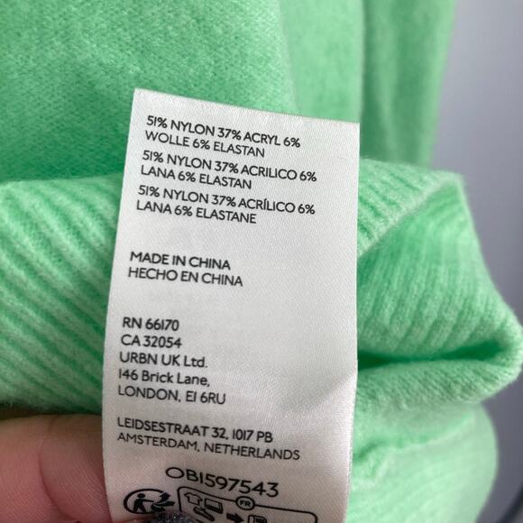 Free People Luna Pullover Sweater in Kiwi Green XL NEW - Picture 10 of 16